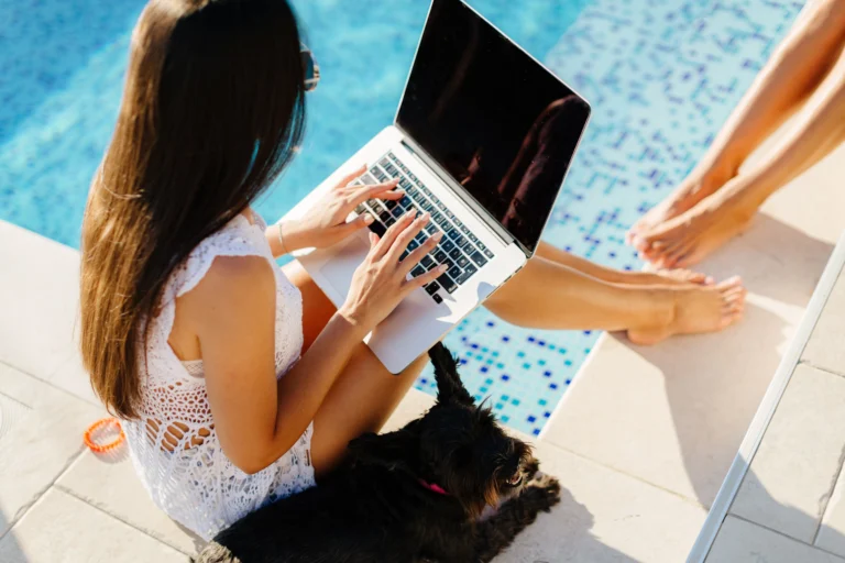 wifi mesh system connection by pool